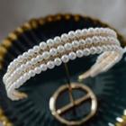 Faux Pearl Wedding Hair Band Pearlied White - One Size