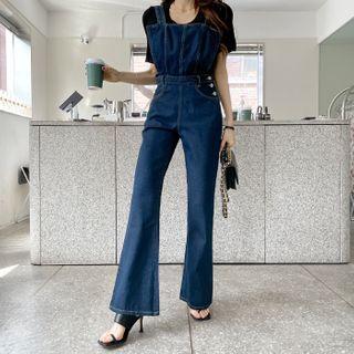 Stitched Boot-cut Jumper Jeans
