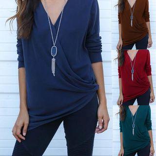 Long Sleeve Wrapped T-shirt