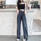 Asymmetric Wide Leg Jeans