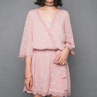 Set: Bell-sleeve Playsuit + Camisole