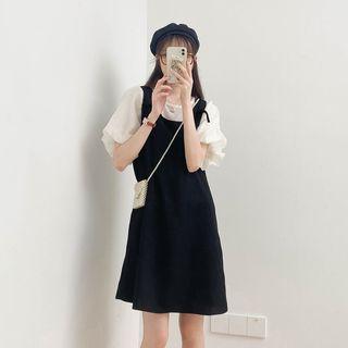 Round-neck Plain Top / Plain A-line Dress