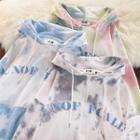 Long-sleeve Zip-up Tie Dye Hoodie