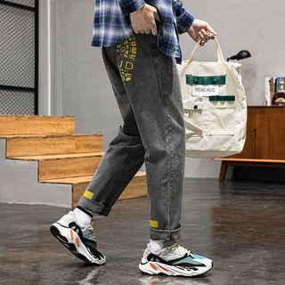 Print Straight-fit Jeans