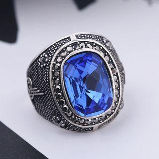 Retro Rhinestone Alloy Ring