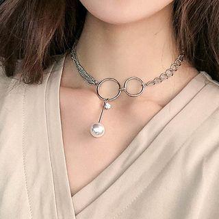 Faux Pearl Drop Threader Bracelet As Shown In Figure - One Size
