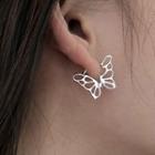 Alloy Butterfly Earring 1 Pair - Alloy Butterfly Earring - White Gold - One Size