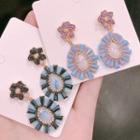 Crystal Color Panel Drop Earring