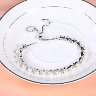 Faux Pearl Bracelet Platinum - One Size