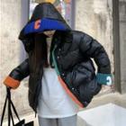 Patchwork Hooded Padded Coat