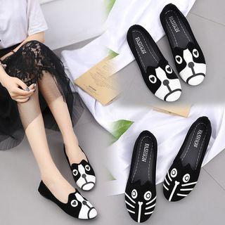 Animal Print Faux Leather Flats