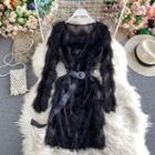 Round Neck Tassel A-line Dress