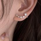 Star Alloy Earring 1 Piece - Silver - One Size