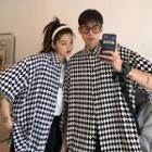 Couple Matching Elbow-sleeve Checkerboard Shirt