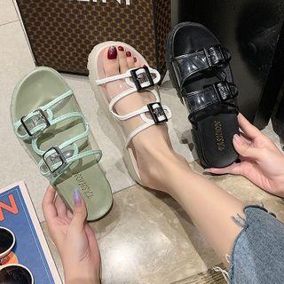 Transparent Platform Slide Sandals