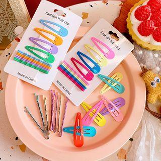 Set Of 8: Plain Hair Clips