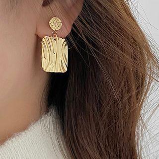 Rectangle Stainless Steel Dangle Earring 1 Pr - Gold - One Size