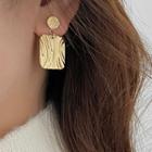 Rectangle Stainless Steel Dangle Earring 1 Pr - Gold - One Size
