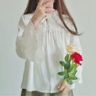 Bell Long Sleeve Frilled Trim Top
