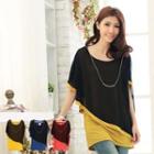 Color-block Two-tone Long Top