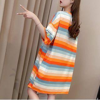 Striped Half Sleeve Top