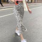 Heart Print Midi Mermaid Skirt