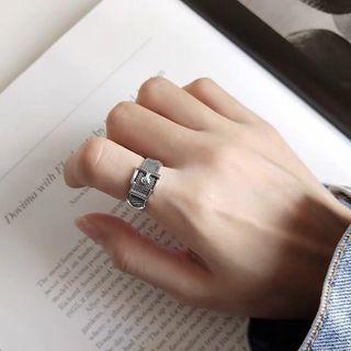 Buckled Open Ring Silver - One Size