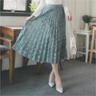 Accordion-pleated Lace Skirt