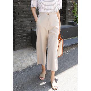 Plus Size - Cropped Wide-leg Pants