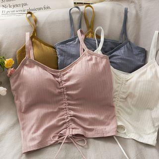 Striped Drawstring Crop Top In 6 Colors