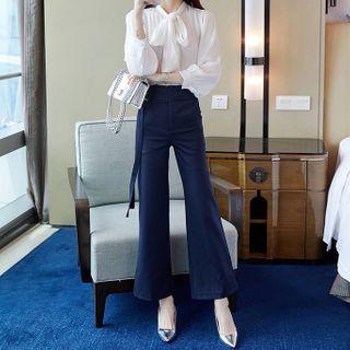 Set: Tie Neck Blouse + Dress Pants
