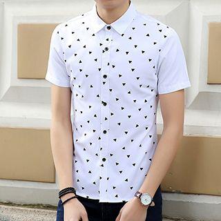 Triangle Patterned Short-sleeve Shirt