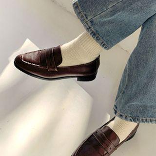 Classic Pleather Penny Loafers
