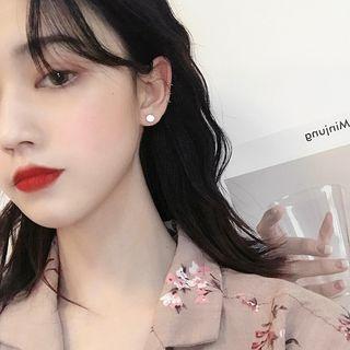 Brushed Alloy Geometric Earring