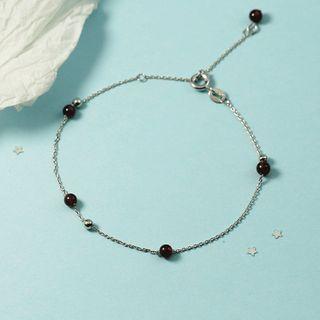 Gemstone Bead Bracelet Bracelet - Silver - One Size