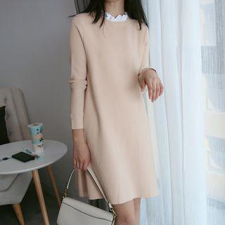 Ruffled Knit Mini Dress