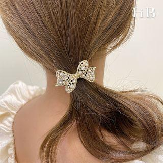 Beaded Bow Hair Clip / Hair Tie
