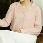 Mock Neck Knit Top Pink - One Size