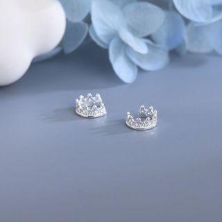 Crown Ear Cuff 1 Pair - Es1084 - 925 Silver - Silver - One Size