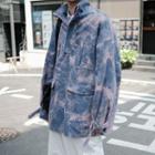 Stand-collar Tie-dyed Jacket