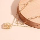 Layered Wire Heart Pendant Necklace
