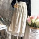 Reversible Corduroy Midi Skirt