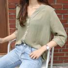 Cooling V-neck Cardigan