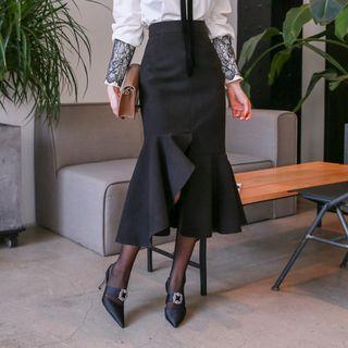 Asymmetric Long Mermaid Skirt