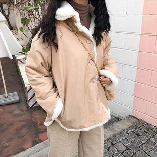 Reversible Furry Buttoned Jacket