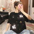 Horse & Star Embroidered Short-sleeve T-shirt