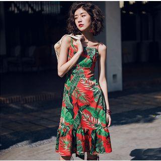 Spaghetti Strap Printed Sun Dress