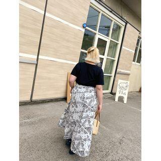 Paisley Maxi Flare Skirt