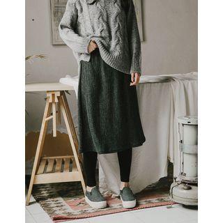 Inset Leggings Long Knit Skirt