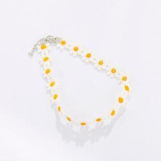 Flower Choker White & Yellow - One Size